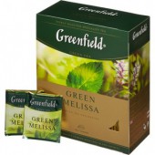 Чай зеленый Greenfield Green Melissa, мелиса, мята, 100пак/уп, 0879-09