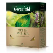 Чай зеленый Greenfield Green Melissa, мелиса, мята, 100пак/уп, 0879-09