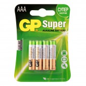 Элементы питания батарейка GP Super AAA LR03 24A алкалин., бл 4
