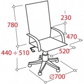 Кресло руководителя bn eсhair-506 Tpu net к/з черный, сетка, хро