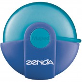 Ластик Maped "Zenoa", виниловый, круглый, с повор.пласт.футляром, 011320, цвета в ассортименте, ст.1