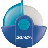 Ластик Maped "Zenoa", виниловый, круглый, с повор.пласт.футляром, 011320, цвета в ассортименте, ст.1