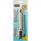 Нож канцелярский  18мм, металлический с цинковым покрытием и направляющим,  ст.1 Нож канцелярский  18мм, металлический с цинковым покрытием и направляющим,  ст.1