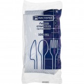 Ложка столовая одноразовая 165мм, белая, ПС, 100шт. уп. Ложка столовая одноразовая 165мм, белая, ПС, 100шт. уп.