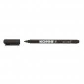 Маркер перманентный Kores, 1мм, черный, ст.1 Маркер перманентный Kores, 1мм, черный, ст.1