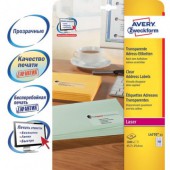 Самокл. этикетки Avery Zweckform, Адресные, прозр., L+K+CL Самокл. этикетки Avery Zweckform, Адресные, прозр., L+K+CL