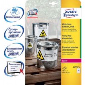 Самокл. этикетки Avery Zweckform, Всепогодные, бел., L+K+CL Самокл. этикетки Avery Zweckform, Всепогодные, бел., L+K+CL