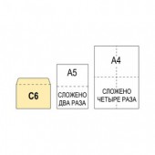 Конверт бел.С6, 114х162мм, декстрин, Куда-Кому, 80г/м2, Россия, 1000шт/ уп