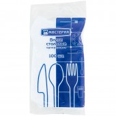 Вилка одноразовая белая, 16,5 см, ПС, 100 шт уп. Вилка одноразовая белая, 16,5 см, ПС, 100 шт уп.