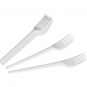Вилка одноразовая белая, 16,5 см, ПС, 100 шт уп. Вилка одноразовая белая, 16,5 см, ПС, 100 шт уп.