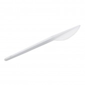 Нож одноразовый белый, 16,5 см, ПС, 100 шт уп.