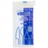 Нож одноразовый белый, 16,5 см, ПС, 100 шт уп. Нож одноразовый белый, 16,5 см, ПС, 100 шт уп.