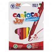 Фломастеры 10цв., "Carioca joy", пластик.упак., блистер