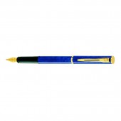 Ручка перьевая Waterman Apostropophe Marbled Blue gt, лак.син. корпус, позолоч. детали, перо F, 1330