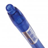 Ручка шариковая автоматич. XR-30, бел. корпус, с голуб. детал., резиновый упор, синяя, 0,7 мм
