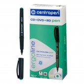 Маркер перманентный Centropen cd-pen, зеленый, новый дизайн