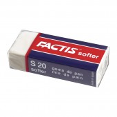 Ластик Factis, виниловый, мягкий, из синтетического каучука, в картонном держателе, 55,5х23,5х13,5мм
