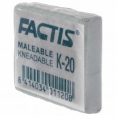 Ластик Factis, очень мягкий, из натурального каучука для грифеля тв. В-6В, 37,2х28,5х10,2мм