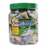 Таблетки для посудомоечных машин "Clean & Fresh", 5 в 1, 60шт/уп., ст.2/4 (0005195/cf-60)