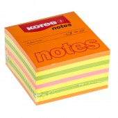 Липкие блоки Kores, 75х75 мм, неон, 100 л Липкие блоки Kores, 75х75 мм, неон, 100 л
