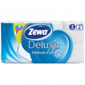 Бумага туалетная "Zewa Deluxe" 3-слойная, белая, 8 рул./уп, 5366,