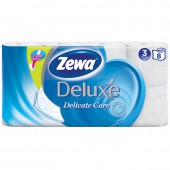 Бумага туалетная "Zewa Deluxe" 3-слойная, белая, 8 рул./уп, 5366, Бумага туалетная "Zewa Deluxe" 3-слойная, белая, 8 рул./уп, 5366,