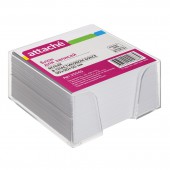 Блок для записей в пласт.подставке 9х9х5, Attache, 80 гр, белый блок, прозрачная подставка, Блок для записей в пласт.подставке 9х9х5, Attache, 80 гр, белый блок, прозрачная подставка,