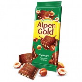 Шоколад Alpen Gold плитка молоч.с фунд. 85г