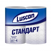 Бумага туалетная "Luscan Standard" 2-слойная, белая с тиснением, 4 рул./уп,