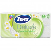 Бумага туалетная "Zewa Deluxe" 3-слойная, белая, Ромашка, 8 рул./уп, 5365, Бумага туалетная "Zewa Deluxe" 3-слойная, белая, Ромашка, 8 рул./уп, 5365,