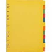 Разделитель А4, картон, 12 листов, 12цв, Attache, ст.10 Разделитель А4, картон, 12 листов, 12цв, Attache, ст.10