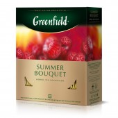 Чай травяной Greenfield Summer Bouquet шиповник, гибискус, малина, 100 пак/уп, ст.9