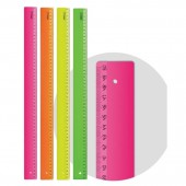 Линейка 50см, пластмассовая, флюоресц., Стамм, цвет ассорти Линейка 50см, пластмассовая, флюоресц., Стамм, цвет ассорти