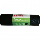 Пакеты для мусора ВД 100л, с ручками, 50мкм, 10 шт./рул., черные Пакеты для мусора ВД 100л, с ручками, 50мкм, 10 шт./рул., черные