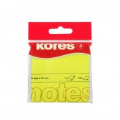 Липкие блоки Kores, 75х75 мм, неон, 100 л Липкие блоки Kores, 75х75 мм, неон, 100 л