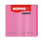 Липкие блоки Kores, 75х75 мм, неон, 100 л Липкие блоки Kores, 75х75 мм, неон, 100 л