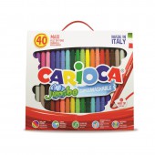 Фломастеры 40цв., "Carioca "Jumbo", картон.упак., 41257 Фломастеры 40цв., "Carioca "Jumbo", картон.упак., 41257
