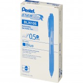 Ручка гелевая Pentel bln105-C EnerGel, 0,25мм автомат, рез.манжетка, синий стержень, ст.1