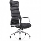 Кресло руководителя bn_Fc eсhair-528 ml кожа черная, алюминий