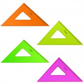 Треугольник 45*, 16 см, флюоресц., прозр., 4 цв.