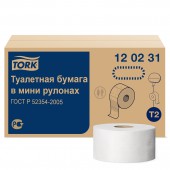 Бумага туалетная для держателей "Tork T2 Advanced Mini" 170м, 2-слойная, белая, 12рул./уп () Бумага туалетная для держателей "Tork T2 Advanced Mini" 170м, 2-слойная, белая, 12рул./уп ()