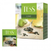 Чай зеленый Tess Lime, цедра лимона, лепестки лайма, 100 пак/уп