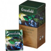 Чай черный Greenfield Blueberry Nights со вкусом черники, 25пак/уп, (0996), картон.упак, ст.10