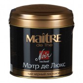 Чай черный листовой Maitre de The Де Люкс 100г, ж/банка, ст.6 Чай черный листовой Maitre de The Де Люкс 100г, ж/банка, ст.6