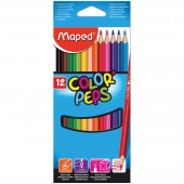 Карандаши цветные 12цв, Maped, Color'Peps, трехгранные, картон.упак. ,