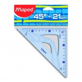 Угольник 26см, 45*45, Maped Geometric, уф градуир.подв.пак. Угольник 26см, 45*45, Maped Geometric, уф градуир.подв.пак.