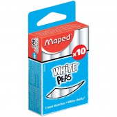 Мел школьный белый 10штMaped White'Pepsд/детейкругл. Мел школьный белый 10штMaped White'Pepsд/детейкругл.