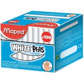 Мел школьный белый 100шт, Maped White'Peps д/детей, кругл.