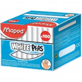 Мел школьный белый 100шт, Maped White'Peps д/детей, кругл. Мел школьный белый 100шт, Maped White'Peps д/детей, кругл.