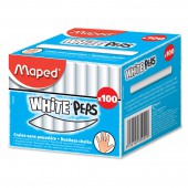 Мел школьный белый 100шт, Maped White'Peps д/детей, кругл. Мел школьный белый 100шт, Maped White'Peps д/детей, кругл.